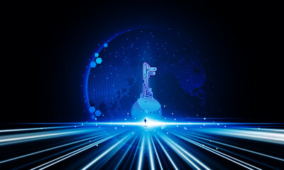 Wall Mural - abstract door open light of technology background hitech communication concept innovation background