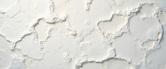 Poster - White Cracked Texture Background