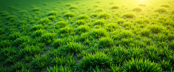 Canvas Print - Lush Green Grass in the Sunlight