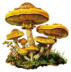 Wall Mural - PNG Vintage mushroom botanical illustration