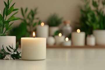 A candle with a flame flickering, representing the light of free thought and speech, illuminating the path of ideas and the significance of unrestrained expression.