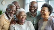 © N7 - Elderly Joy - A group of senior Black Americans sharing joyful moments.