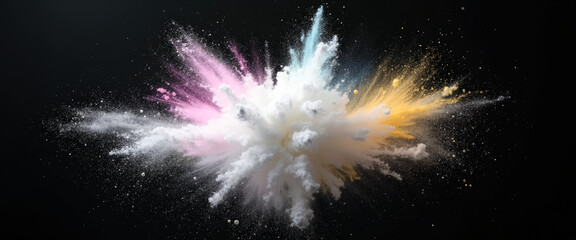 Poster - Abstract Colorful Explosion on Black Background