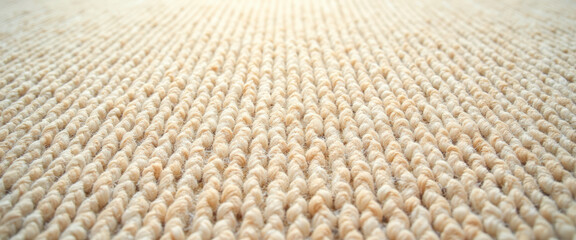 Wall Mural - Closeup of Cream-Colored Woven Fabric