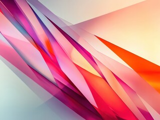 Wall Mural - Abstract Gradient Background with Diagonal, Intersecting, Colorful Geometric Shapes