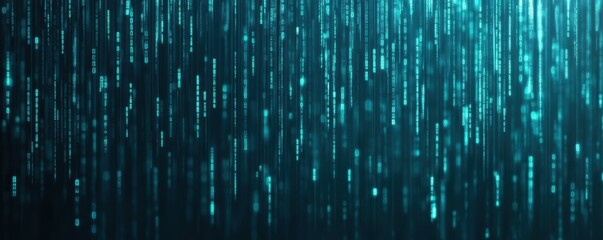 Wall Mural - digital encryption codes forming a pattern within a binary matrix, designed as a sleek, conceptual w