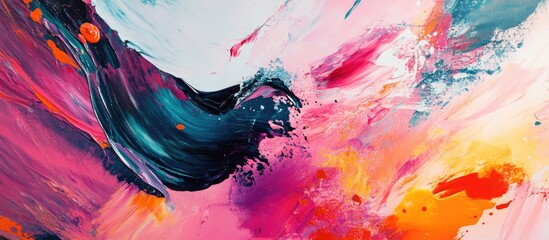 Abstract composition featuring vibrant colors and dynamic shapes Artistic background with an emphasis on texture and movement Unique abstract painting design