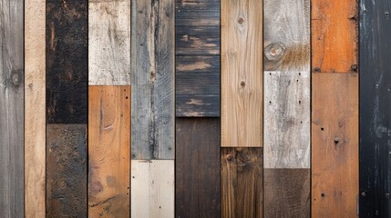 A collection of aged wooden planks ideal for rustic designs or as backdrop elements