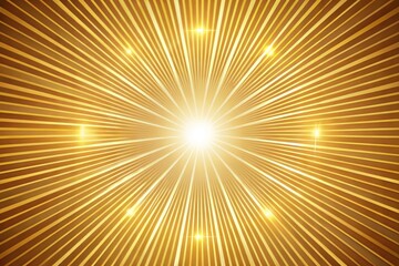 Poster - Radiating golden lines with glowing and brilliant effect