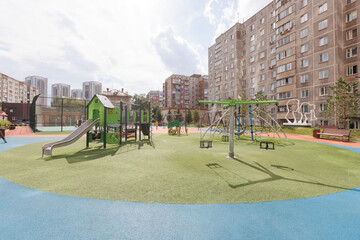 children's playground on the territory of an apartment building