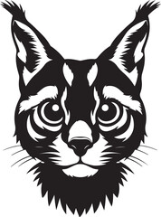 Wall Mural - A silhouette Caracal illustration vector .