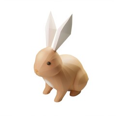 Sticker - rabbit in 3d style on the white background