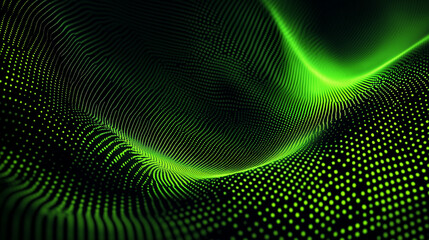 Wall Mural - abstract green halftone banner on black background. sports. illustrations