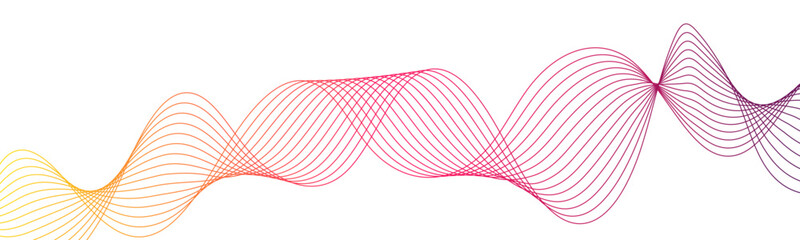 Poster - Abstract wave thin curved lines graphic for design. Element for design isolated on white. Concept technology ai graphics modern pattern. Background lines wave stripe design.