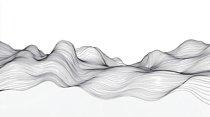 Wall Mural - drawing of minimal black line background. illustration
