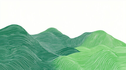 Wall Mural - Drawing of minimal green line background. Illustration
