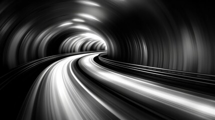 Wall Mural - experiment with framing and composition to capture the kinetic energy of a fast-moving subway train 