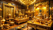© Selene Studio - Luxurious treasure room filled with golden artifacts and jewels, gold, treasure, room, precious, wealth, riches