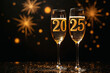 © magann - champagne glasses new year 2025 invitation