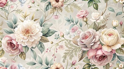  Ethereal Floral Patterns in Delicate Halftones Create a Refined Atmosphere for Elegant Typography