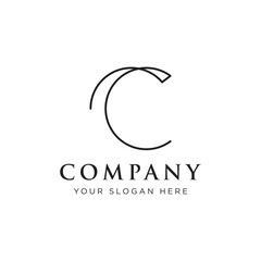 Unique and modern geometric letter C initial logo template design. Logo for business, business card, brand and identity.