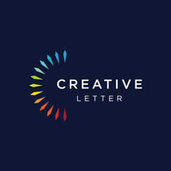 Wall Mural - Unique and modern geometric letter C initial logo template design. Logo for business, business card, brand and identity.