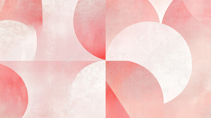 Poster - elegant pastel pink color geometric abstract pattern
