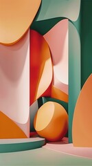 Poster - Abstract Colorful Geometric Shapes Background Design