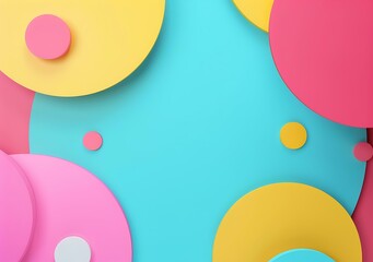 Poster - Abstract Background With Colorful Circles