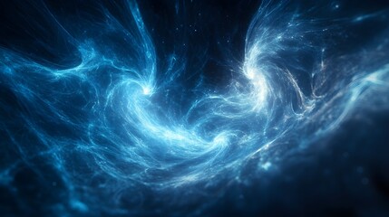 Sticker - Abstract Blue Energy Swirling Light Background