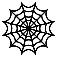Spider web icon silhouette vector illustration.
