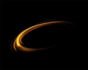 Poster - Shiny vortex rings shimmer on a transparent background. Sparkling circles with light effect. Light circle swirl neon lighting effect, spiral light lines.