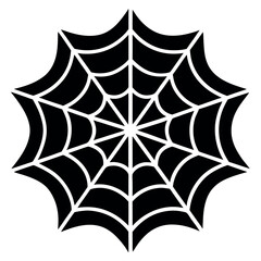 Spider web icon silhouette vector illustration.
