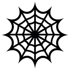 Spider web icon silhouette vector illustration.
