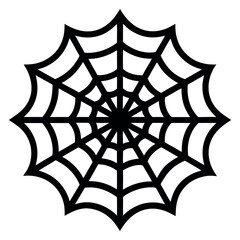 Spider web icon silhouette vector illustration.
