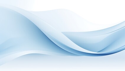 Poster - Soft blue waves create a serene and modern abstract background.