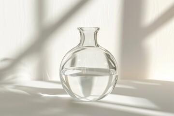 Wall Mural - A glass vase sits on a table, providing a decorative touch