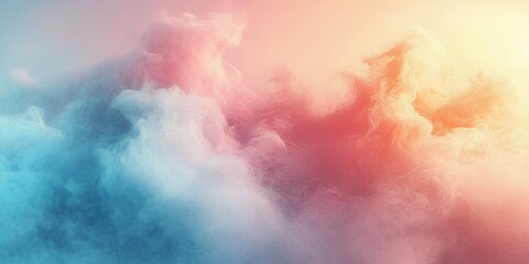 Poster - Abstract blue and pink smoke background.