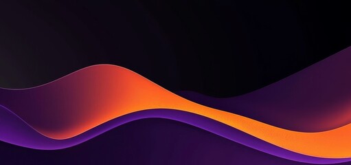 Wall Mural - Abstract background with purple orange black grain texture and wide banner size