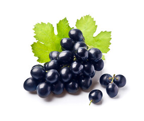 Wall Mural - Bunch grape with leaves