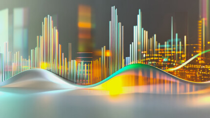 Abstract  background with Colorful charts and graphs with statistics to innovative analyze business potential and forecast future development of companies growth.