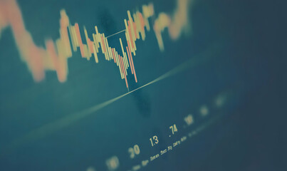 Close up of financial data on a computer screen.