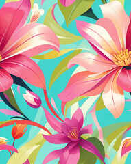 Sticker - floral patterns for mothers or womans day celebration background