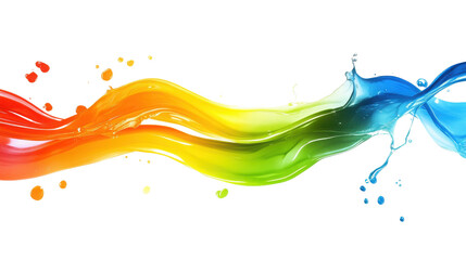 Wall Mural - Colorful liquid waves flowing, creating a vibrant decorative background.