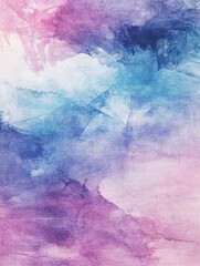 Wall Mural - Pink and Blue Sky Watercolor