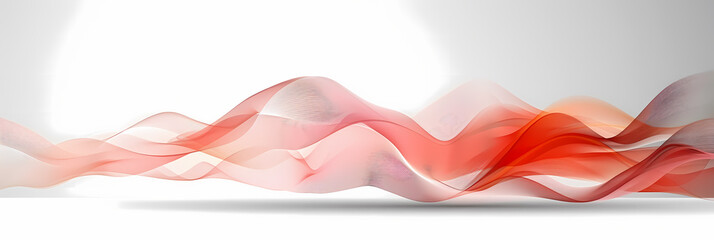 Wall Mural - Abstract red and orange waves on a white background. These waves are perfect for a modern and trendy design.