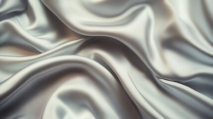 Wall Mural - abstract background of a smooth, soft, gray silk fabric.