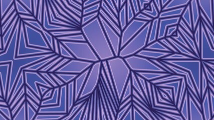 Poster - Abstract digital seamless loop animation of complex and ever-changing fractal symmetric pattern in purple color. A new and fascinating design. 3d rendering. 4K, Ultra HD resolution