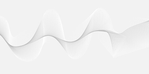 Abstract white paper wave background and abstract gradiant and white wave curve lines banner background design. Abstract wave lines geometric background. Modern template abstract design flowing partic