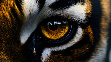 Wall Mural - Tiger Eye Close Up: A Powerful Gaze